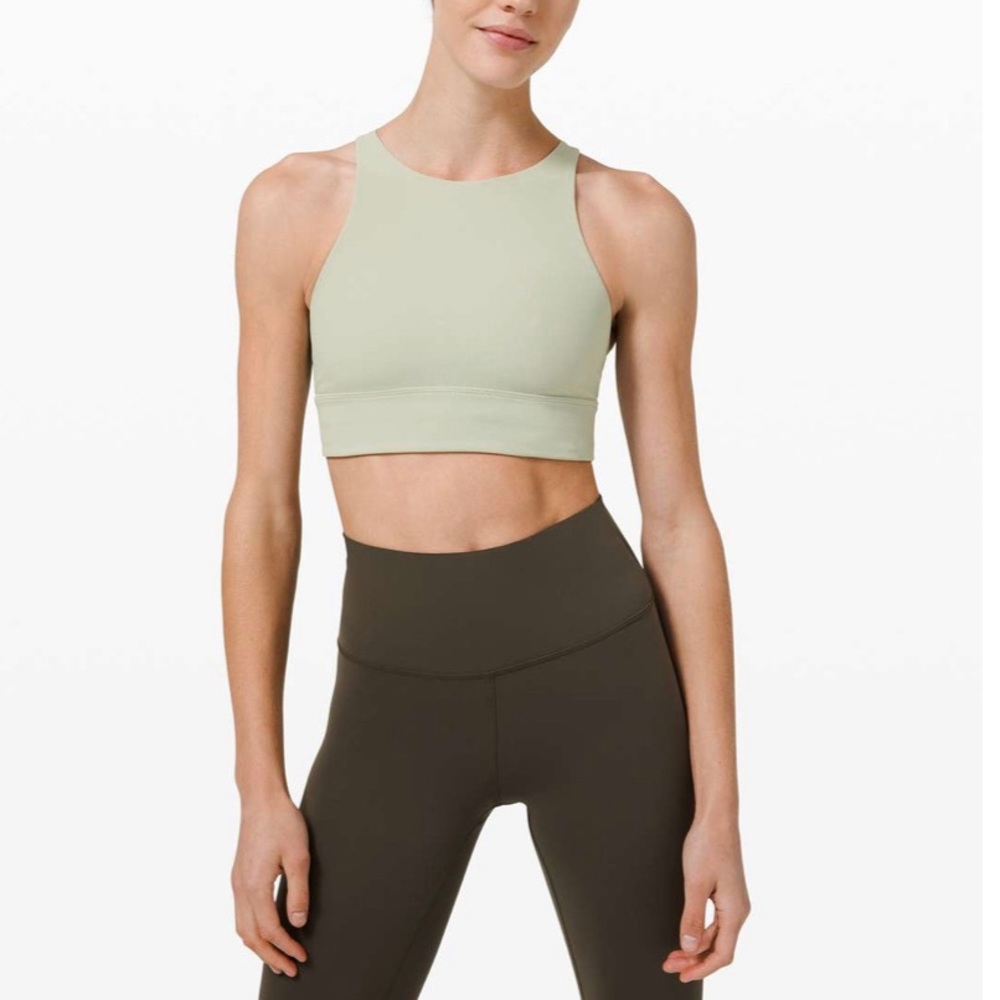 Lululemon Energy Bra High Neck Long Line Rib